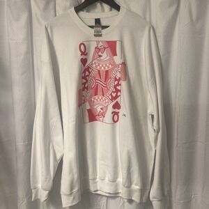 NWT Queen Of Hearts & Stanleys Valentines Perfect Crew Neck Sweatshirt - 2XL XXL